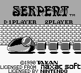 Serpent title screen for GameBoy